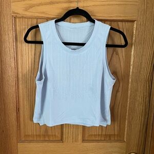 lululemon athletica Sky Blue cropped Muscle Tee